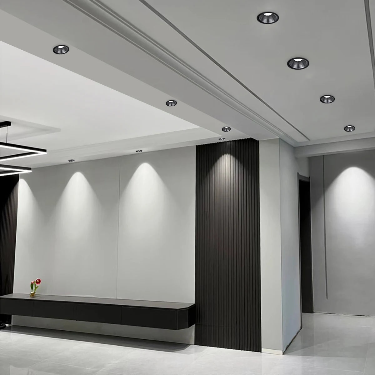 LED Downlight Angle Adjustable Embedded COB Ceiling Lamp Spotlights 7W 12W Rotating AC85-260V Indoor Kitchen Lighting Spot Light