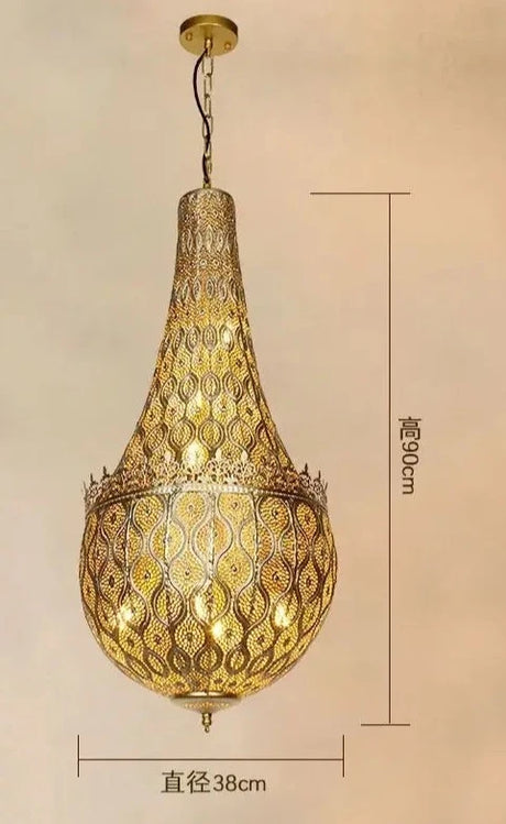 Southeast Asia Moroccan Retro Vintage Industrial Wall Lamp LED E27 Gold Luster's Iron Art Decorative Wall Mounted Restaurant Store