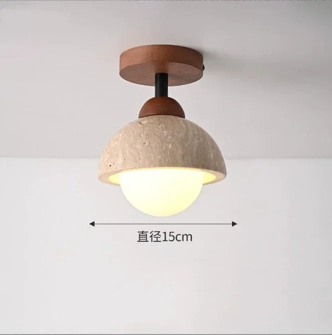 Travertine Stone LED Ceiling Lamp Aisle Corridor Light Fixture For Living Room Dining Room Bedroom Decor Chandelier Ceiling Lamp