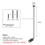 Nordic Modern Longer Chandelier Dining Table Fixtures Black Pendant Lights Restaurant Bar Kitchen Decor Living Room Hanging Lamp