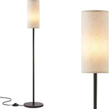 LED Cloth Floor Lamp with 3 Color E27 Light Bulb Dimmable Reading Light Linen Lampshade Lamp for Bedroom Living Room Office