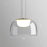Modern Led Glass Pendant Light Bedroom Transparent Hanging Lamp Nordic Living Dining Room Lighting Kitchen Bar Suspension Lights