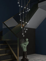 LED Pendant Light Modern Living Room Chandelier Villa Loft Large Pendant Light Minimalist Duplex High-Rise Long Stair Chandelier