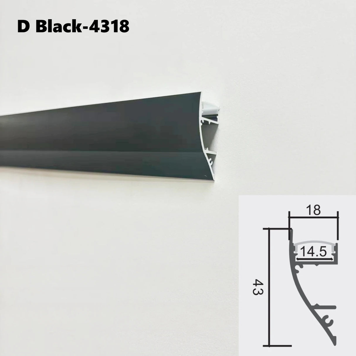 Free Ceiling LED Aluminum Profile Invisible Frameless Gypsum Channel Top Corner Line Lamp Waistline Wall Washer Backlight Light