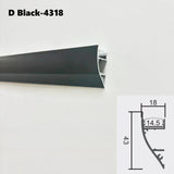 Free Ceiling LED Aluminum Profile Invisible Frameless Gypsum Channel Top Corner Line Lamp Waistline Wall Washer Backlight Light