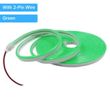 12V/24V Waterproof Flexible LED Neon Strip Light (6x12mm Silicone Rope) - DIY Neon Sign Light with DC Plug / 2-Pin Wire Option