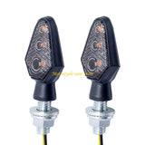 High Efficiency Motorcycle LED Turn Signal Lights (1 Pair) - 1200 Lumens Warm Yellow Blinker Indicators, Waterproof IP67 Universal Fit