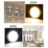 85MM to 290MM LED Downlight  24W 18W 12W 9W 6W 3W AC110V 220V Ultra thin led ceiling recessed grid downlight slim round/square panel light