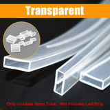 2835 5050 1210 LED Silicone Tube Flexible Protection Cover Transparent/Milky White/Black Waterproof For 8-12mm Led Light Strip