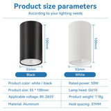 LED Downlight GU10 Replaceable Bulb 110V/220V Ceiling Lamp Surface Mounted Interior Bedroom Living Room Shop Home Led Spotlights