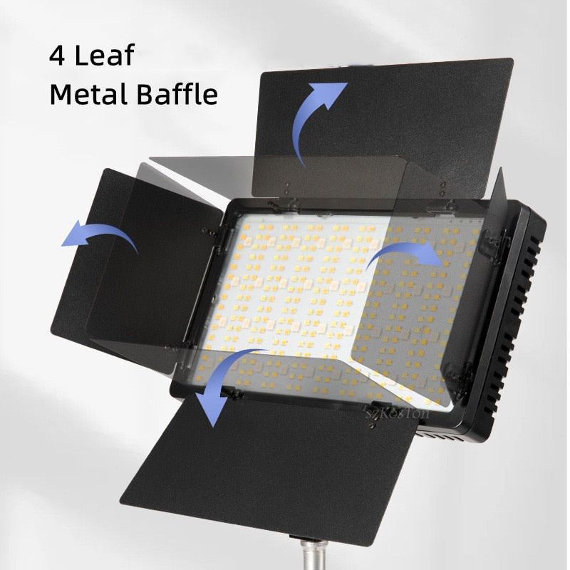 U800+ U600+ LED Video Light Photo Studio Lamp Bi-Color RGB Dimmable with Tripod Stand Remote for Photography Live Steaming