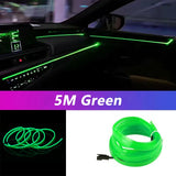 5M Car Interior LED Strip Light - Neon EL Wiring Decorative Lamp for Auto