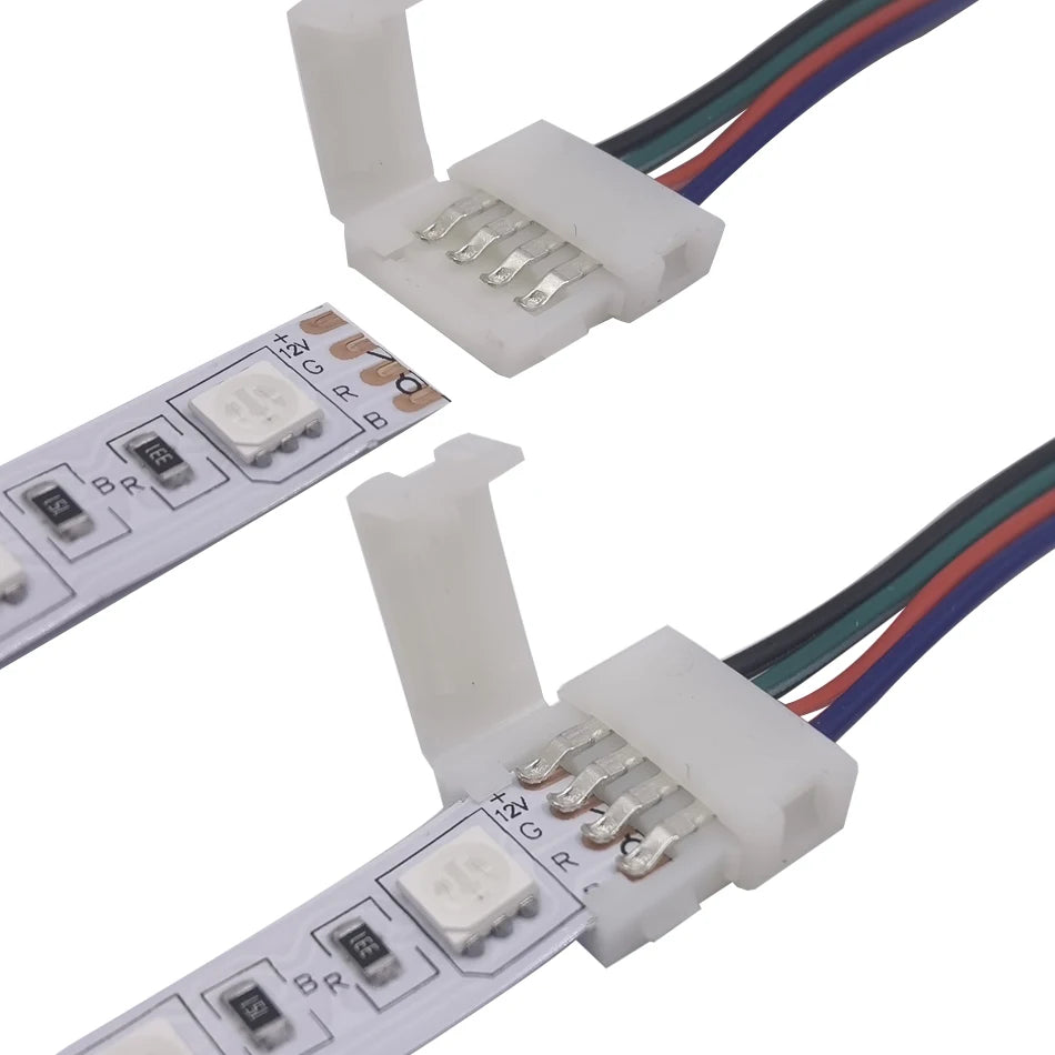 1-5PCS 4Pin 5050 LED RGB Strip Extension Connector Cable Wire Led Strip Extension Cables Clip For 5-24V 5050 RGB LED light strip