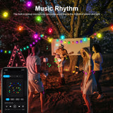 Outdoor Waterproof LED String Light USB 15M 25 Bulbs Fairy Lights Bluetooth LED Garland Lamp Room Garden Camping Christmas Decor