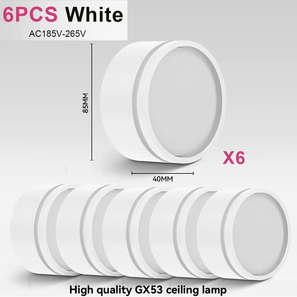 Indoor Led Downlight  GX53 Spot Led Light Replaceable Bulb 220V Ceiling Down Lighting For Bedroom Living Room Home Decor Spotli