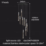 Modern Crystal Pendant Lamp - Luxury LED Hanging Light for Dining Room