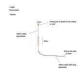2026 Trendy Pearl Necklace Design LED Dimmable Chandelier Balls Staircase 6 m Long Suspension Luminaire Lampen For Living Room