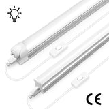 Plug-In 50cm T5/T8 Aluminum LED Light Tube (15W/25W) EU/US Plug - 110V/220V Ceiling & Under-Cabinet Lamp for Basement, Warehouse & Storage