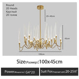 Luxury Crystal Pendant Chandelier Nordic Tree Branch Candle Shaped Indoor Lighting Living Room Bedroom Led Decoration Light