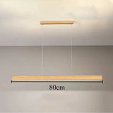 Wooden LED Chandelier Retro Eye Protection Pendant Light Restaurant Study Corridor Ceiling Lights Home Decoration Lighting Lamps