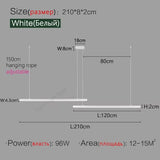 Modern Nordic Pendant Light Minimalist Long Black Hanging Lamp Home Decoration LED Chandeliers for Living Dining Room Office Bar