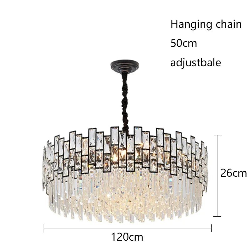2025 New Modern High-End Light Luxury Crystal Chandeliers for Living Room Dining Bedroom Indoor Decor Lighting Lustres Fixtures