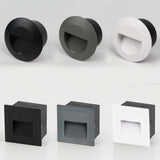 Outdoor Led Stair & Step Light 3W Waterproof Recessed Wall Corner Lamp For Home Landscape Pathway Stairway Garden Yard Footlight