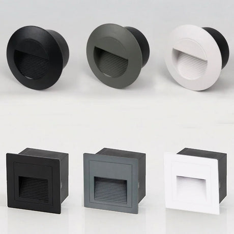 Outdoor Led Stair & Step Light 3W Waterproof Recessed Wall Corner Lamp For Home Landscape Pathway Stairway Garden Yard Footlight