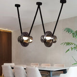 Italy New Designer Luxury Glass LED Pendant Lamp Living Room Bedroom Bar Restaurant Leather Chandelier Interiordecor Lighting