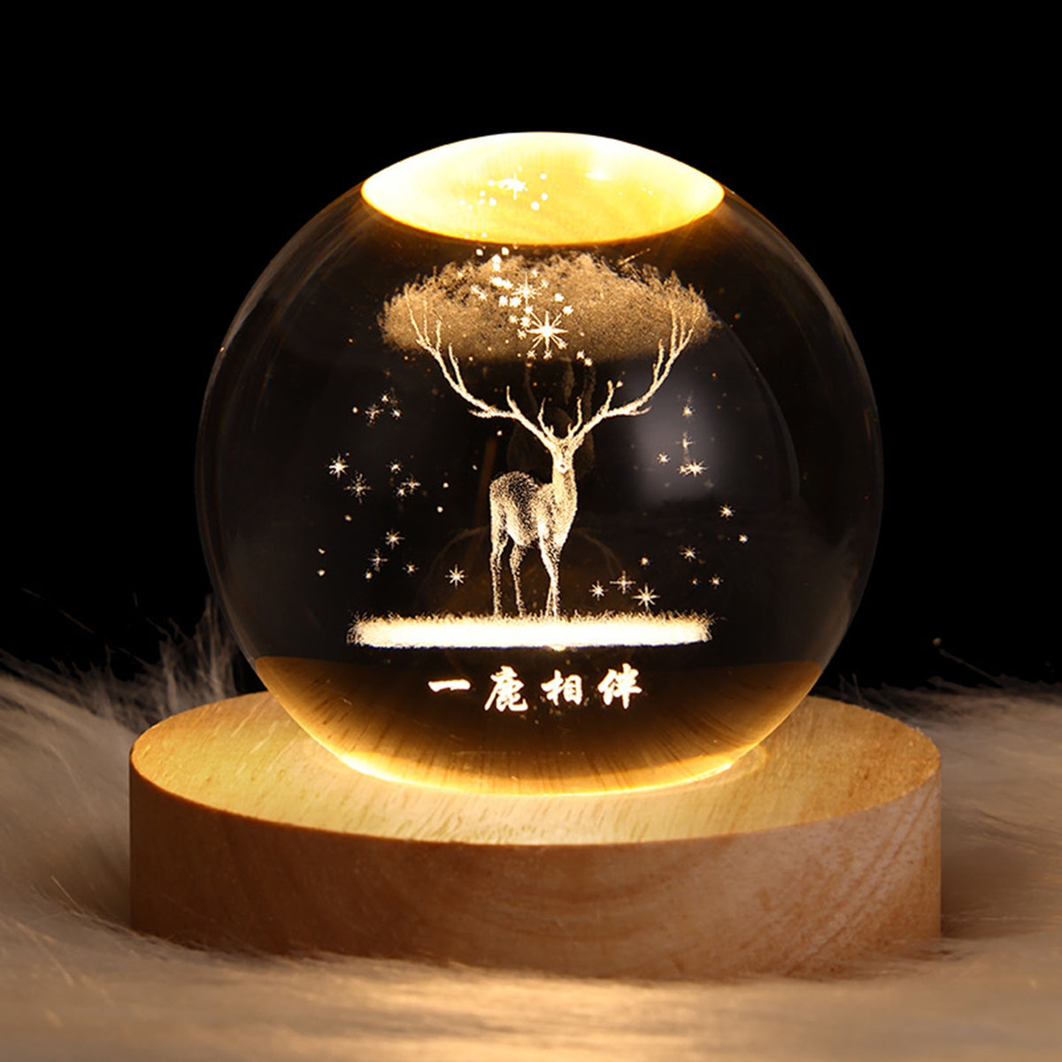 Crystal Ball Night Lights Glowing Planet Galaxy Astronaut 3D Moon Table Lamp USB Atmosphere Lamp Tabletop Decorations Kid Gifts