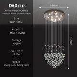 Modern Crystal Pendant Ceiling Lamp - Luxury Suspension Living Room Light