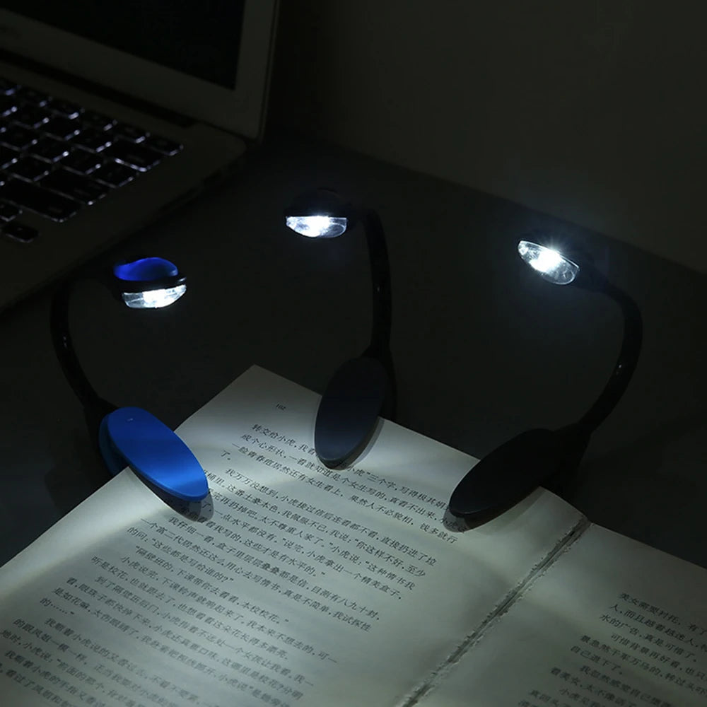 USB Rechargeable Reading Book Light With Detachable Flexible Clip Portable Lamp Kindle eBook Readers Night Light
