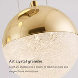 Nordic LED Dining Chandelier Creative Simple Acrylic Half Ball Indoor Pendant Lamp for Restaurant Aisle Corridor Pendant Lamp