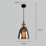 Clear Gray Amber Colour Vintage Pendant Lights Dining Glass Hanging Lamp Russia Loft Luminaire Modern Bedroom Light Fixture