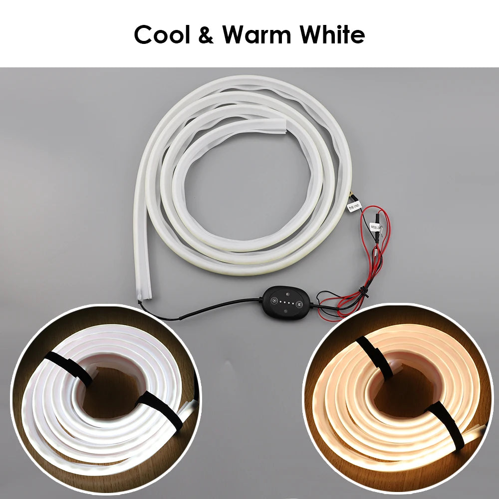 LED Frunk Light Strip for Tesla Model Y/3 & Highland - Automatic Waterproof Magnetic Trunk Decorative DIY Ambient Lighting