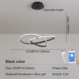 Modern Pendant LED Chandelier Lamp AC110-240V Hanging Chandelier Lights for Dinning Bed room Kitchen Alexa Google Home