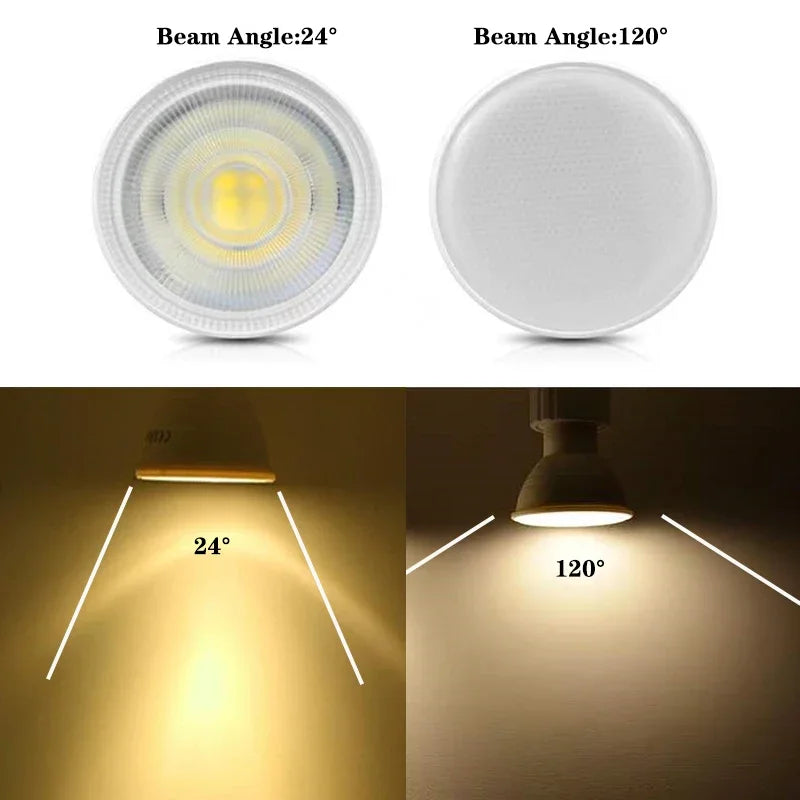 Super Bright 6W COB LED Spotlight Bulb (220V) - High-Quality Aluminum Lamp (E27 / E14 / GU10 / MR16)