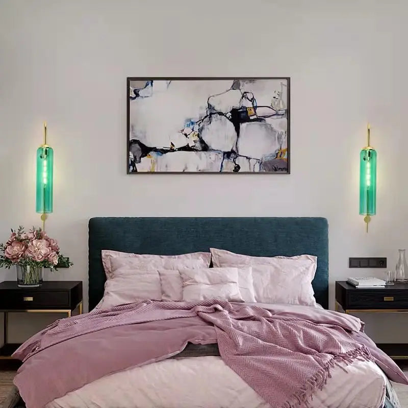 Modern Designer Glass LED Wall Lamp Bedroom Bedside Living Room Restaurant Staircase Bar Indoor Lighting Decors Light Fixtures