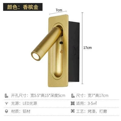 Full Spectrum Eye-Protection LED Wall Lamp - Rotatable Bedside & Study Reading Light
