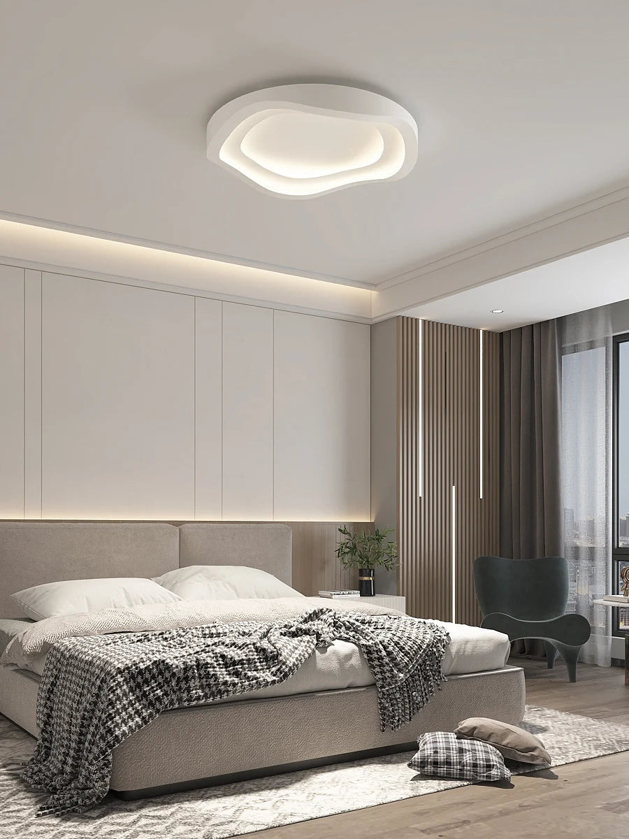 2025 New Modern Simple LED Chandelier For Living Room Bedroom Dining Room Kitchen Ceiling Lamp White Remote Control Lustre Light