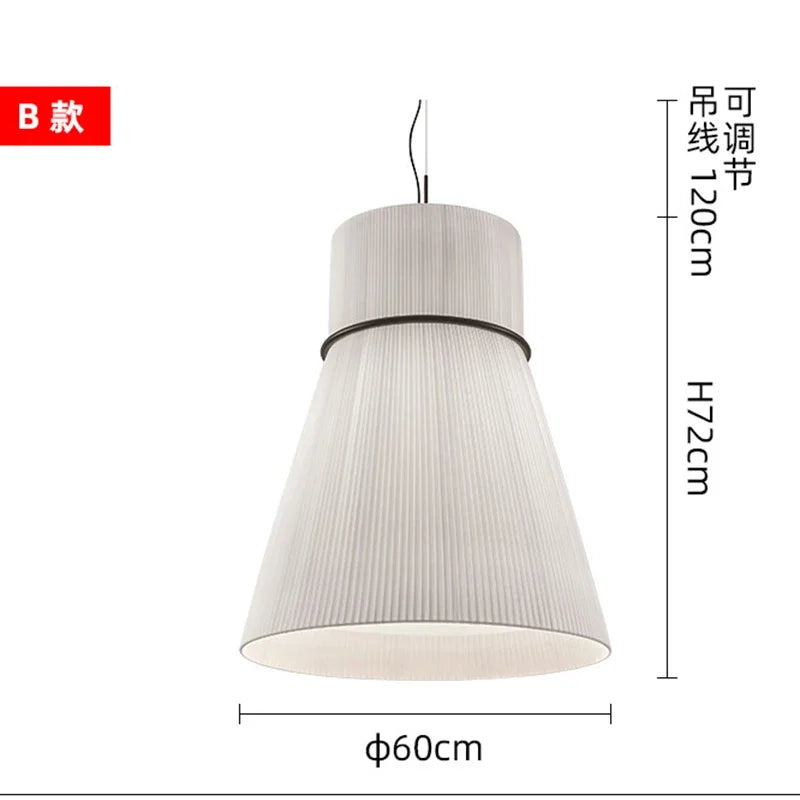Wabi-sabi Style Pendant Lights Modern Fabric Pendant lamp for Restaurant Cafe Dining Room Minimalism Cloth Art Chandelier
