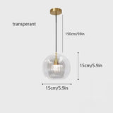 Nordic LED Loft Pendant Light Glass Amber/Clear Hanging Lighting Fixture Industrial Pendant Lamp for Kitchen Living Room Modern