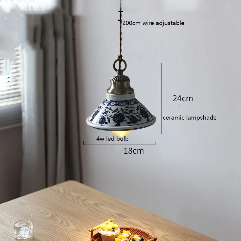 Modern Simple Ceramic LED Pendant Lamp Home Indoor Decors Lighting Bedroom Restaurant Dinning Living Room Lights Hang lamp