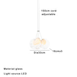 Italian Designer Glass Ball Pendant Light Dimmable Home Decoration Dining Room Pendant Lamp Round Large Stairwell Light Fixture