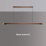 Modern Copper Circular Corner Design Pendant Lights Restaurant Office Dining Room Nordic Style Black Walnut LED Pendant Lamps