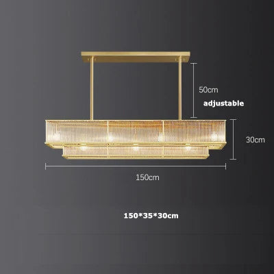 E14 LED Retro American Copper Golden Round Linear Pendant Lights.Pendant Light Suspension Luminaire Lampen For Dinning Room