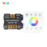 86 Touch Panel Remote Control Single Color/CCT/RGB/RGBW/RGBWC(RGB+CCT) LED Strip Controller 2.4G RF Switch Dimmer DC 5V 12V 24V