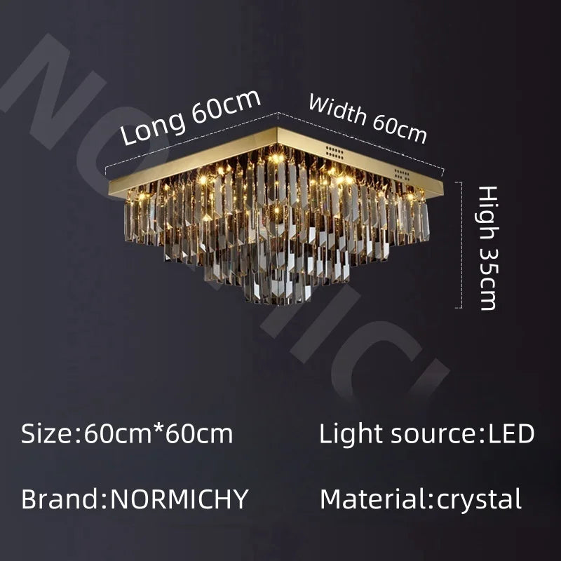 Crystal Lamp Nordic Minimalist Living Room Main Light Modern Elegant Ceiling Light Creative Home Restaurant Led Lights