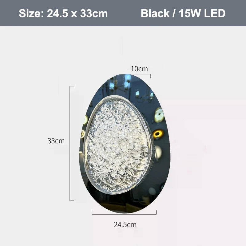 Modern Art Wall Lamp Stainless Steel Acrylic LED Wall Light for Bedside Living Room Corridor Lighting Fixture