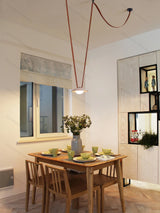 DIY Long Leather Textile Belt Flexible Dimmable LED 2026 Pendant Light Chandelier Lighting Hanging Lamp For Dinning Room